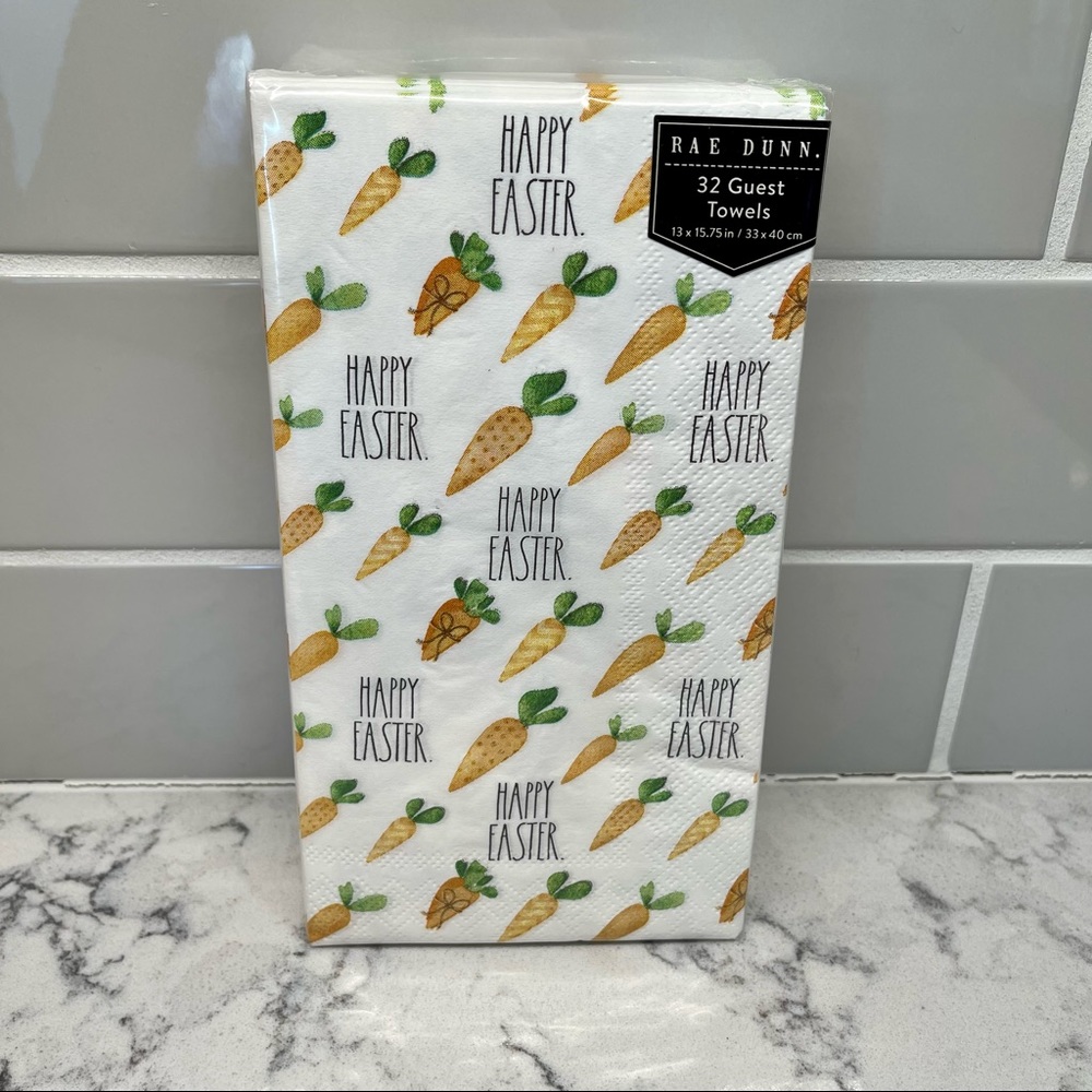 Rae Dunn Happy Easter Guest Towels Napkins